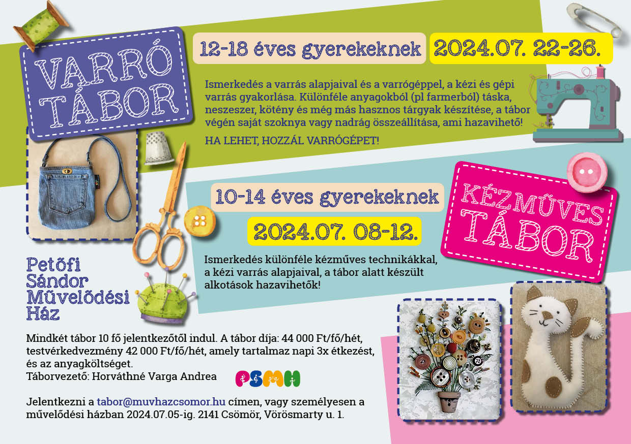 Nyári kézműves táborok