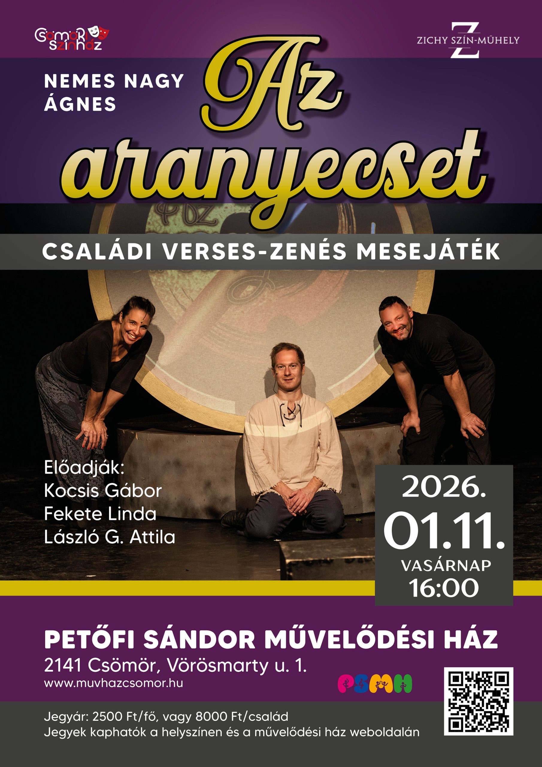 Az aranyecset családi verses meseelőadás