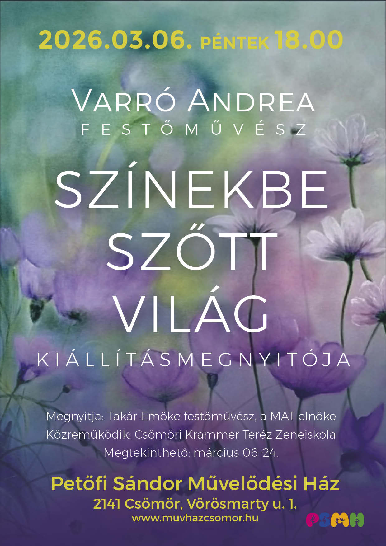 Varró Andrea festőművész kiállítása Csömörön